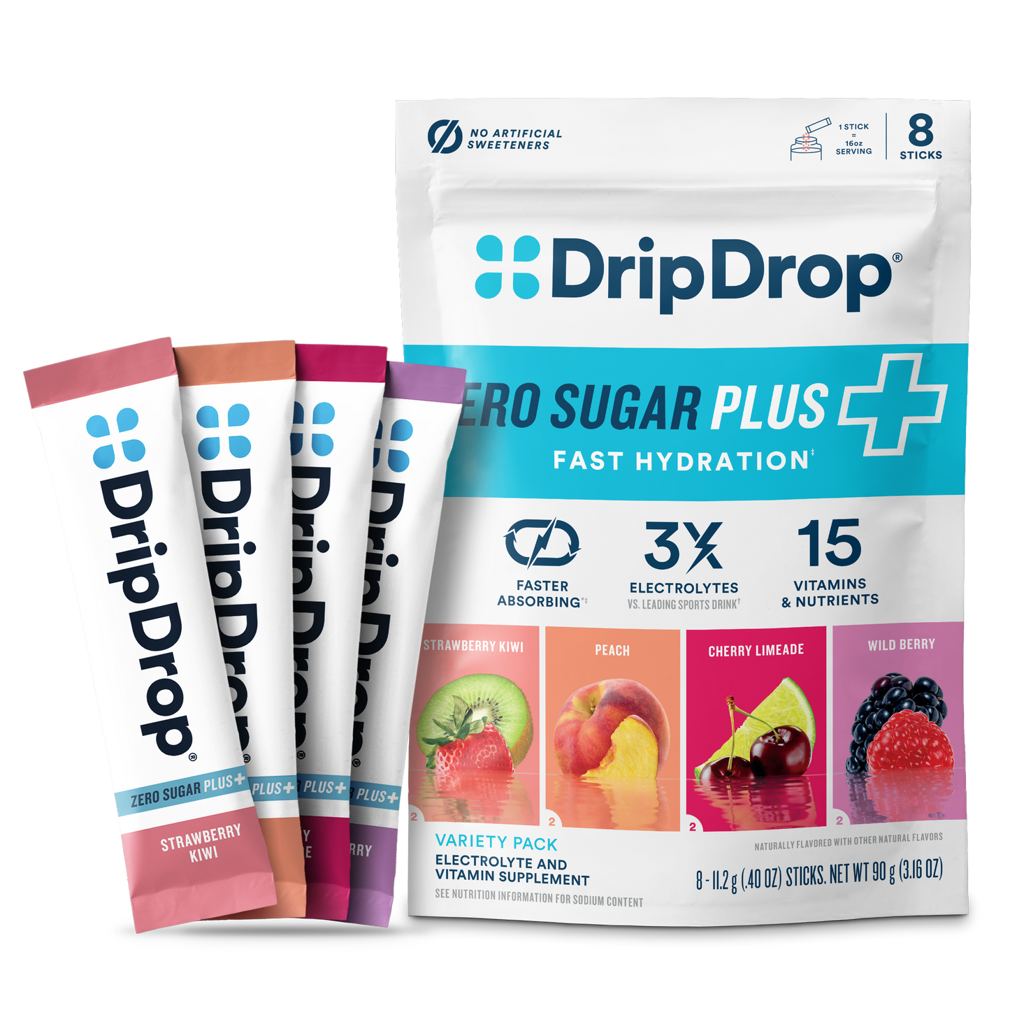 dripdrop-zero-sugar-plus-strawberry-kiwi-peach-cherry-limeade-wild-berry-16-oz-sticks-8-count-h9 Pouch_8ct_Front16ozSticks_VSPlus_Variety_B.png