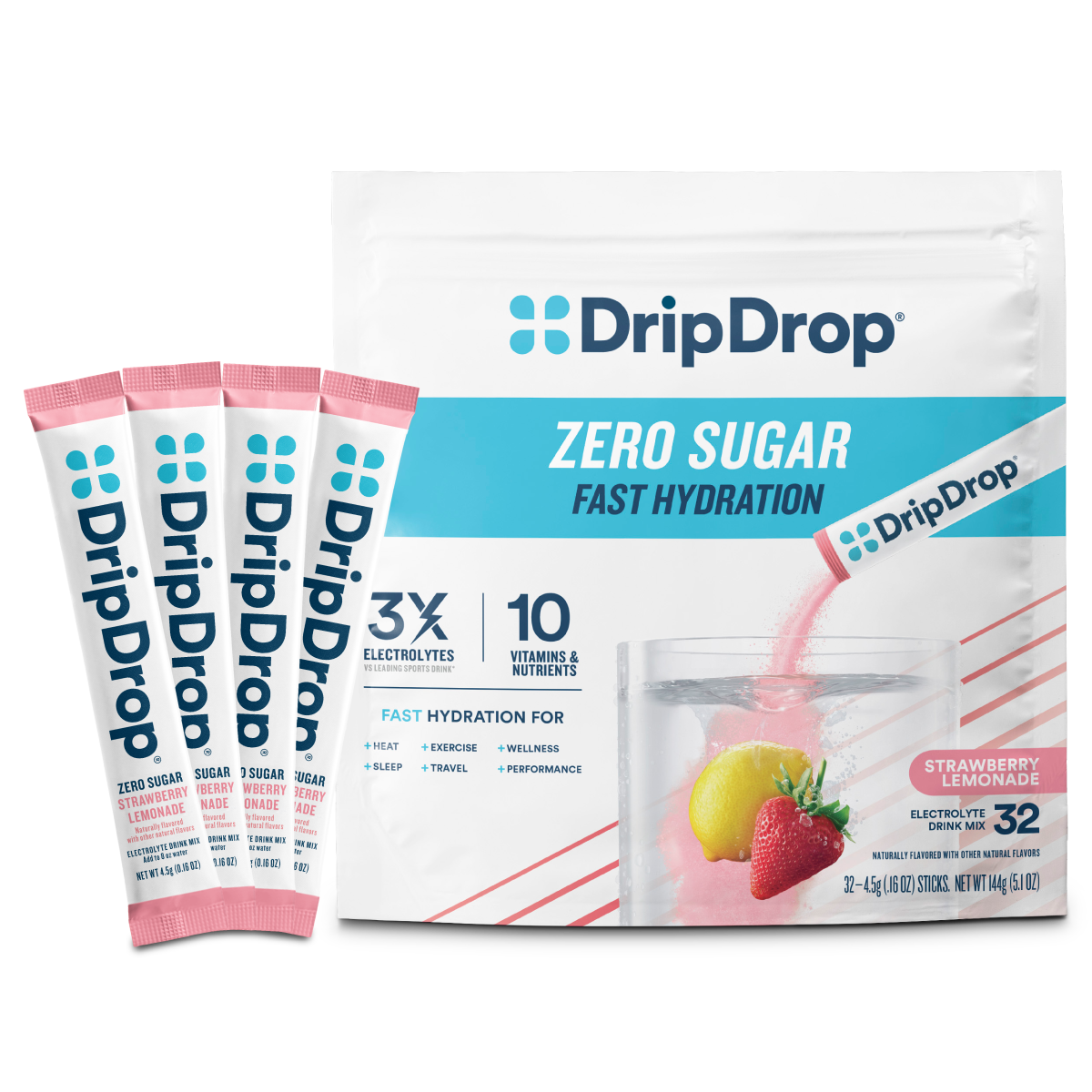dripdrop-zero-sugar-strawberry-lemonade-electrolyte-powder-8-oz-sticks-32-count-h6 Zero_Strawberry_Lemonade_-_32ct_-_Transparent.png